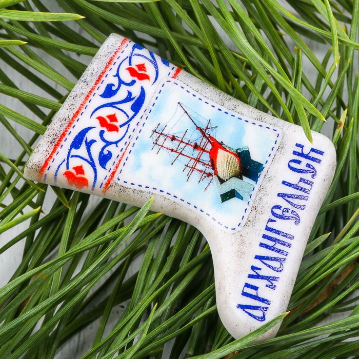 Магнит в форме валенка "Архангельск"