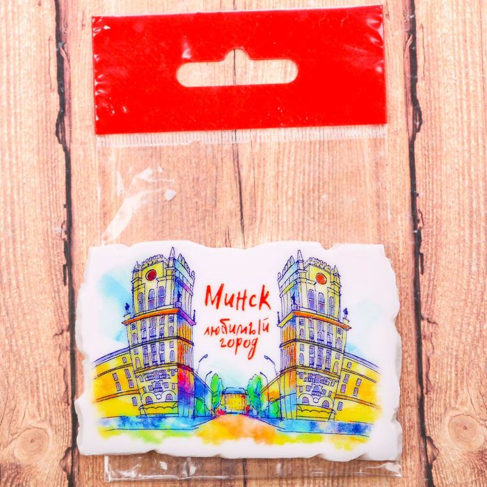Магнит в форме фрески «Минск. Ворота города»
