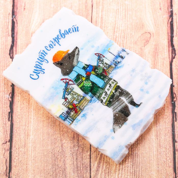 Магнит в форме фрески «Сургут. Лис», 8 х 5 см