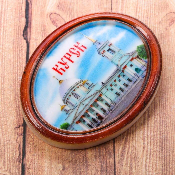 Магнит-картина «Курск. Знаменский собор», 7,7 х 6 см