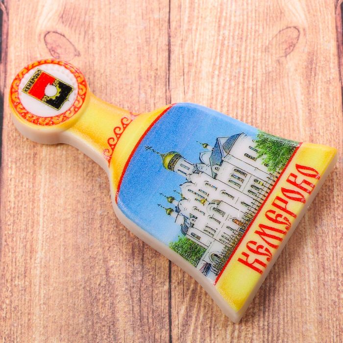 Магнит в форме колокольчика «Кемерово»