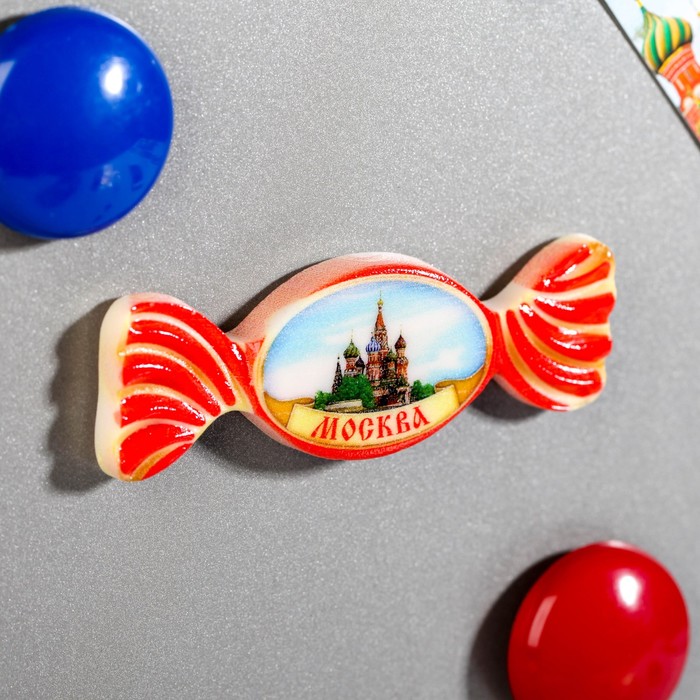 Магнит в форме конфетки «Москва», 8 х 3 см
