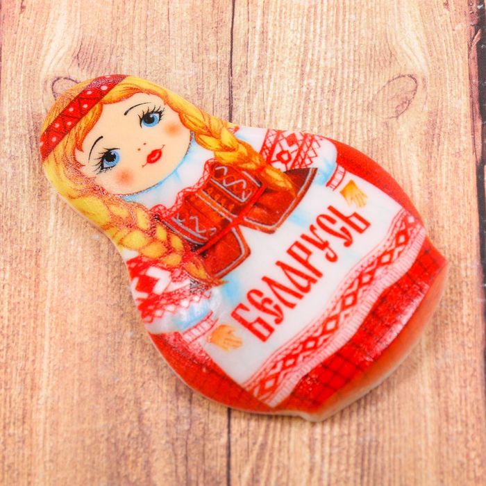 Магнит в форме матрёшки «Беларусь»
