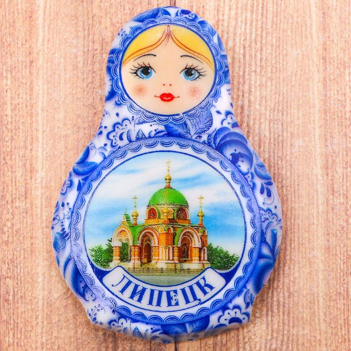 Магнит в форме матрешки «Липецк», 7,7 х 5,4 см