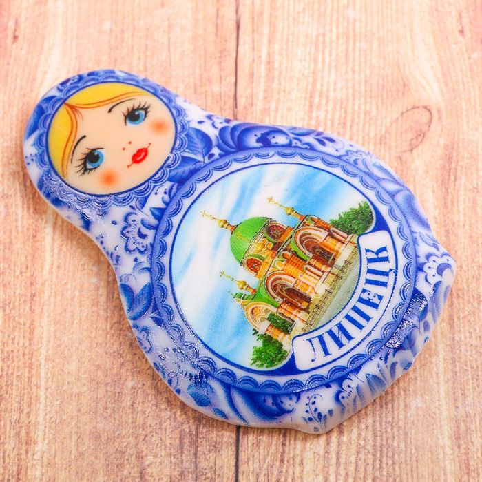 Магнит в форме матрешки «Липецк», 7,7 х 5,4 см