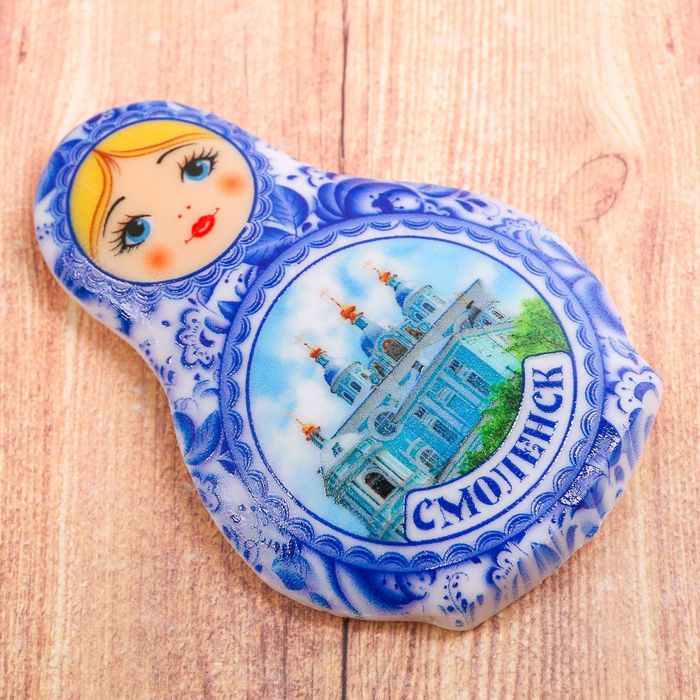 Магнит в форме матрешки «Смоленск», 7.7 х 5.4 см