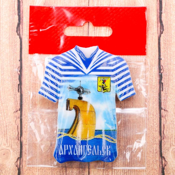 Магнит в форме футболки "Архангельск. Стела Мыс Пур-Наволок"