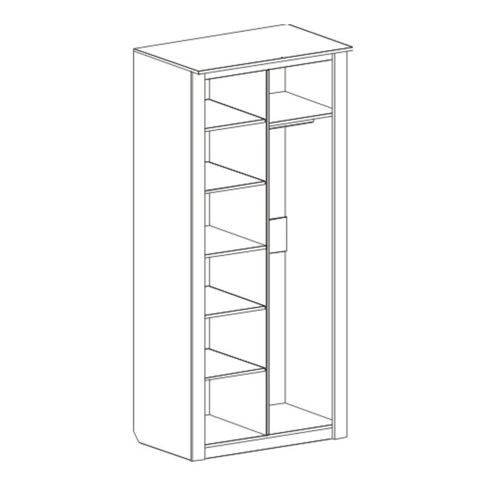 Шкаф 2-дверный Cпальня Элана Бодега белая