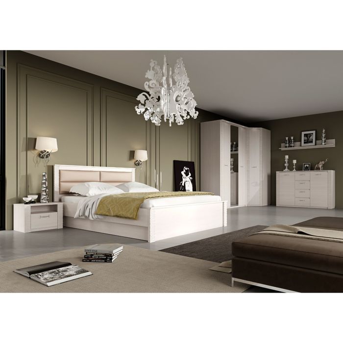 Шкаф 2-дверный Cпальня Элана Бодега белая