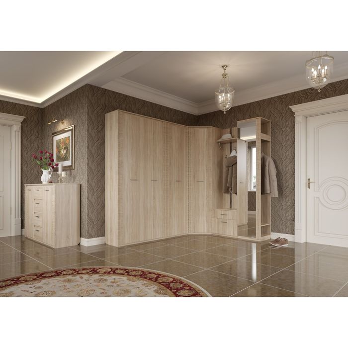 Вешалка с зеркалом Элана Дуб Сонома