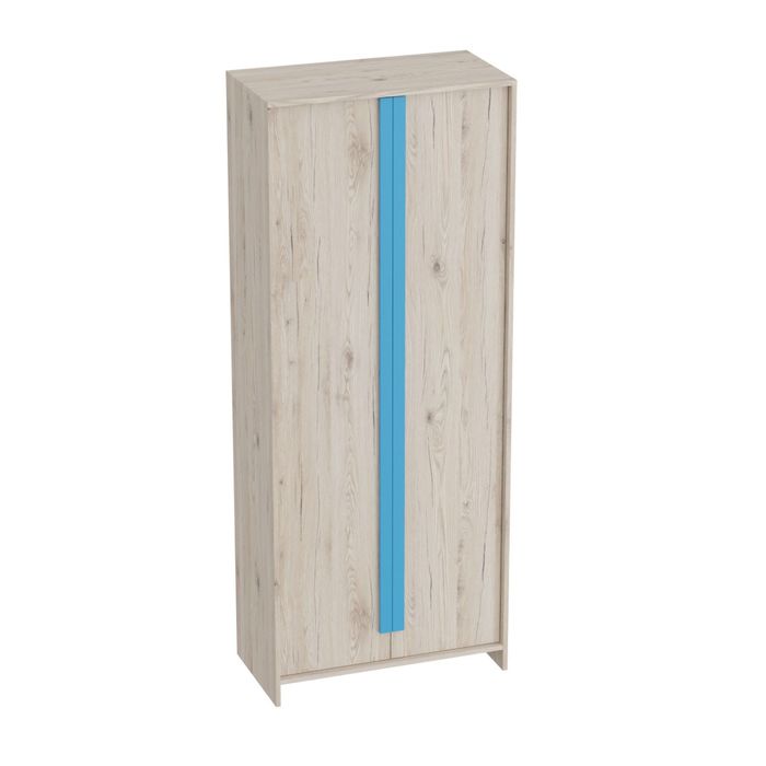 Шкаф 2-дверный Скаут Дуб Бонифаций/Софт тач индиго