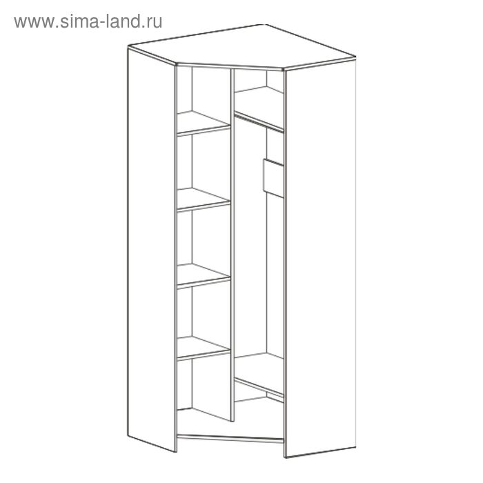 

Шкаф угловой Скаут Дуб Бонифаций/Софт тач индиго