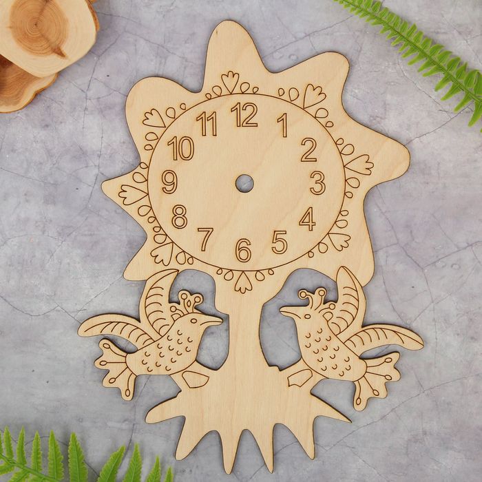 Основа для часов из фанеры "Сказка" 19,1х25 см