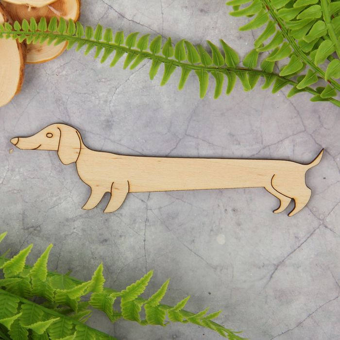 Бирка-шпулька "Такса" из фанеры для намотки ниток 15,6х4,5 см