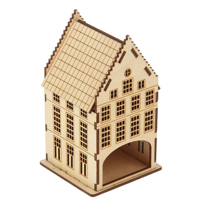 Чайный домик из фанеры "Голландский" 8,3х17,6х9,1 см (набор 7 деталей)