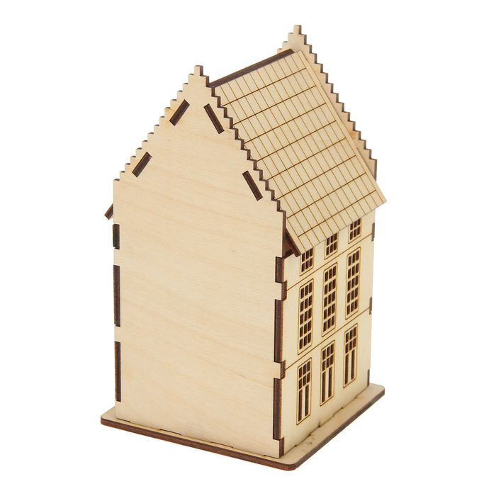 Чайный домик из фанеры "Голландский" 8,3х17,6х9,1 см (набор 7 деталей)