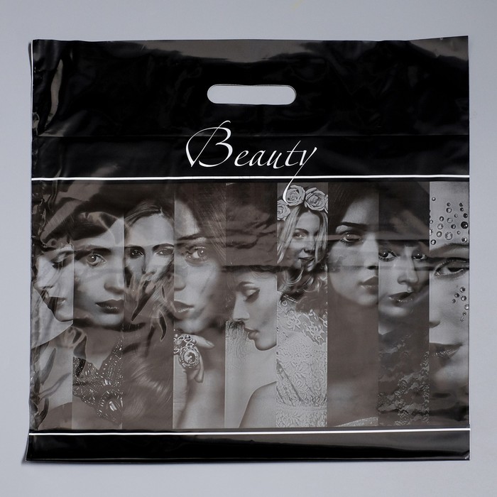 Пакет "Бьюти", полиэтиленовый с вырубной ручкой, 45х45 см, 65 мкм