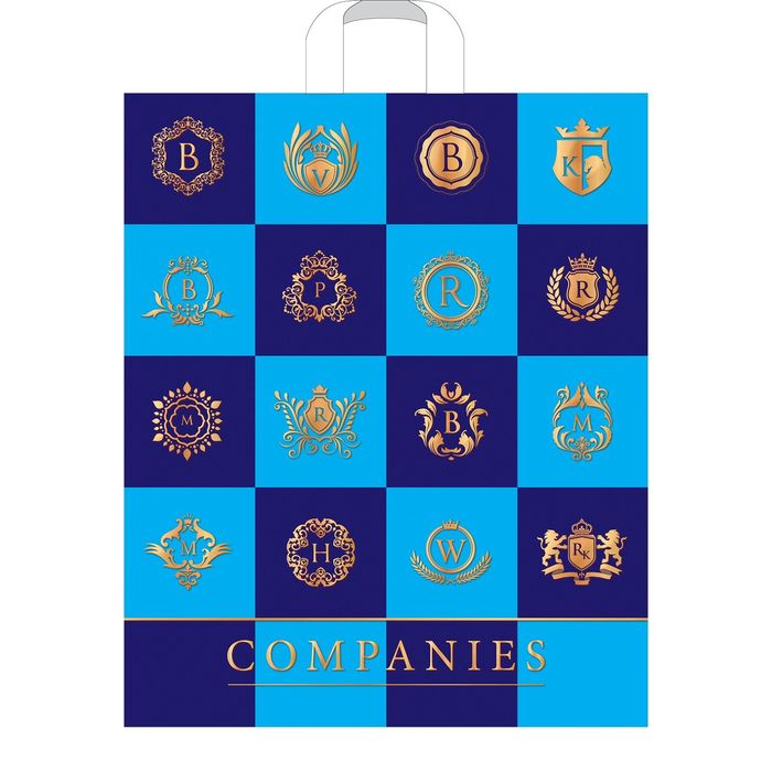 Пакет "Компания", полиэтиленовый с петлевой ручкой, 38х45 см, 40 мкм