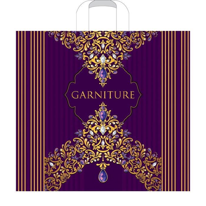 Пакет "Стильное украшение", полиэтиленовый с петлевой ручкой, 38х34 см, 100 мкм