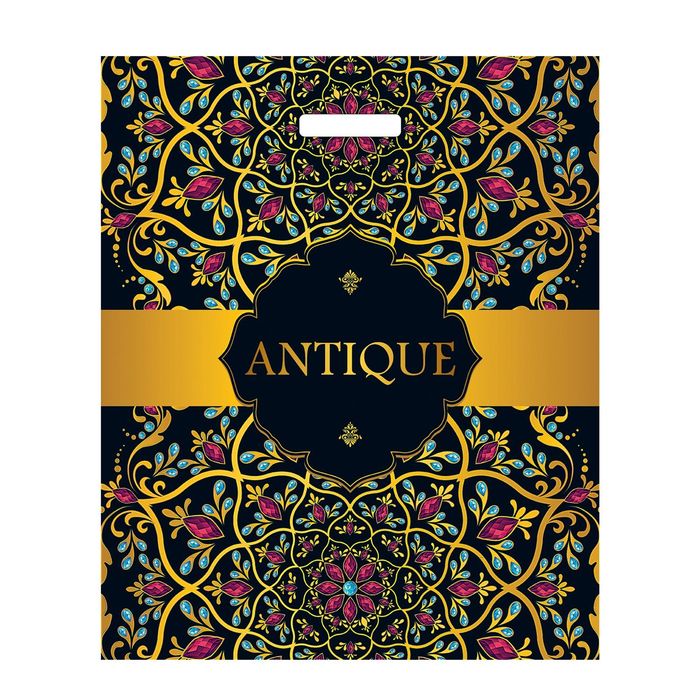 Пакет "Античный орнамент", полиэтиленовый с вырубной ручкой, 40х50 см, 45 мкм