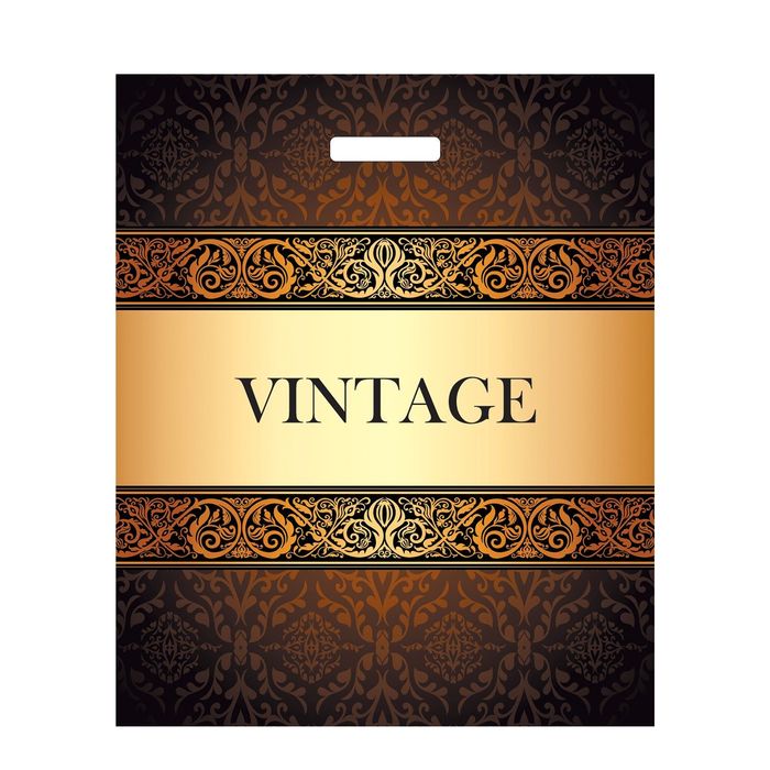 Пакет "Восточный винтаж", полиэтиленовый с вырубной ручкой, 38х45 см, 45 мкм