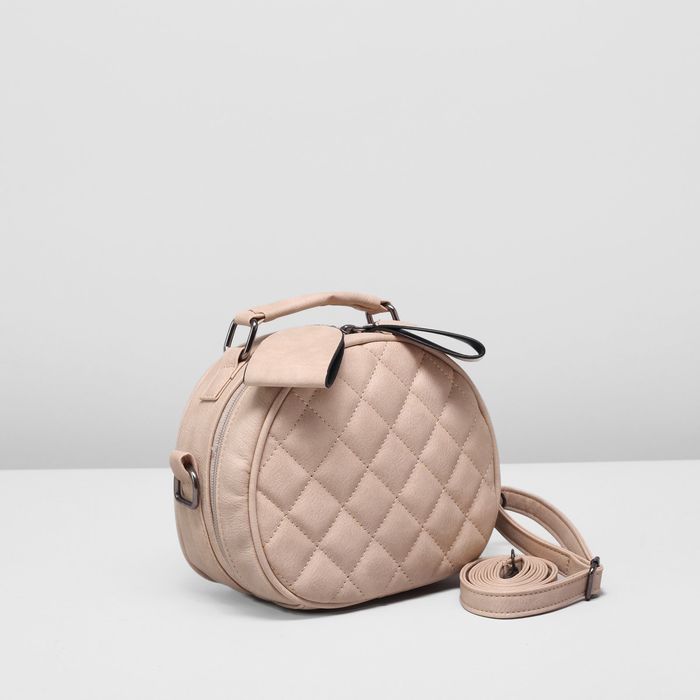 Сумка женская на молнии, 1 отдел, регулируемый ремень, цвет бежевый