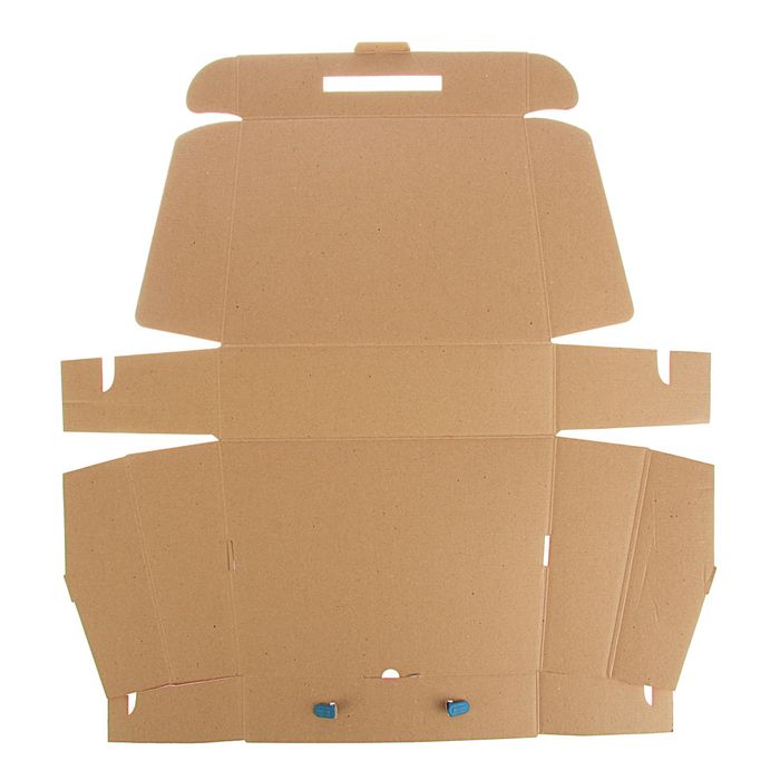 Коробка для школьного набора "Пол и Граф" с пластиковой ручкой, 360х252х100мм, красная