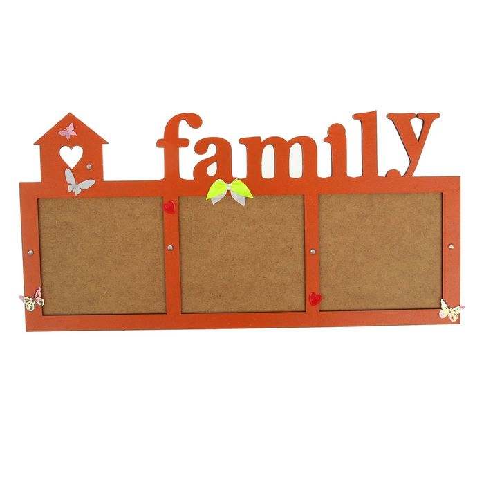 Фоторамка на 3 фото 11,5х12 см FAMILY