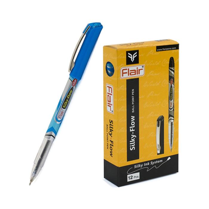Ручка шариковая Flair Silky Flow узел-игла 0.5мм, масляная основа, мет.зажим, стержень синий F-1154