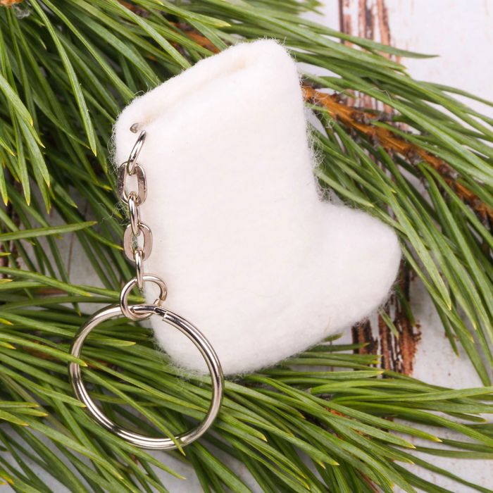 Брелок-валенок «Карелия. Мезенская роспись» (ручная работа)