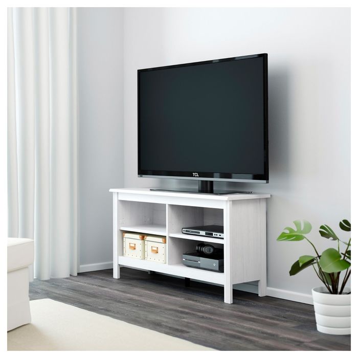 Тумба под ТВ, цвет белый БРУСАЛИ