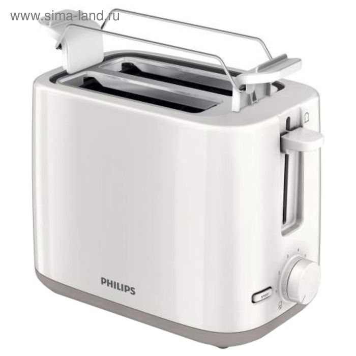 Тостер Philips HD 2581/00, 830 Вт, 8 режимов прожарки, 2 тоста, разморозка, белый