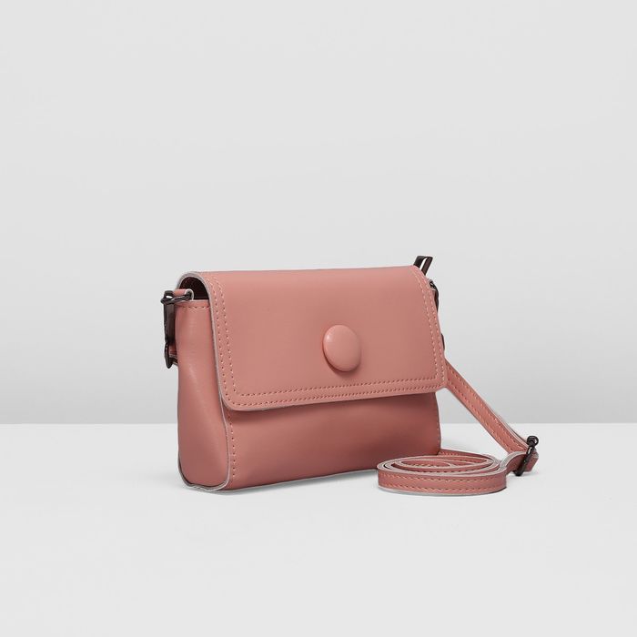 Сумка женская на молнии, 1 отдел, регулируемый ремень, цвет розовый