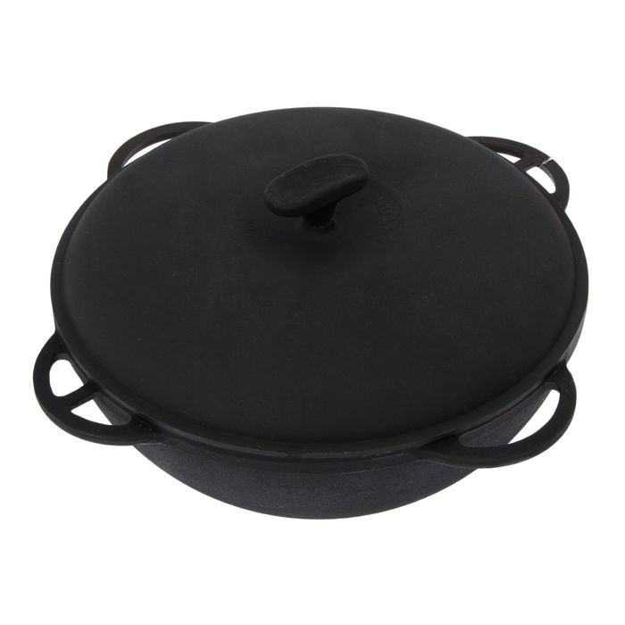 Казан чугунный 6 л, с крышкой "Термо" d=30 см, h=14 см