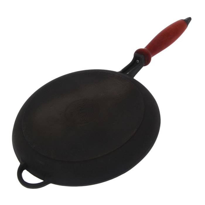 Сковорода блинная 22 см "Термо" с деревянной, съемной ручкой, h=2 см