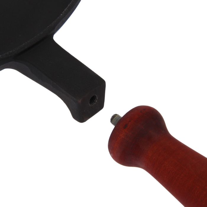 Сковорода блинная 22 см "Термо" с деревянной, съемной ручкой, h=2 см