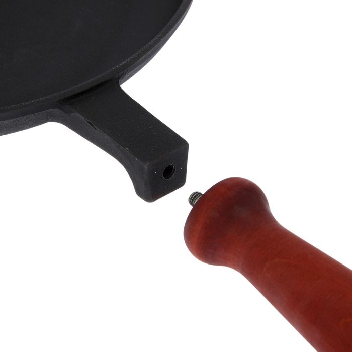 Сковорода блинная 24 см "Термо" с деревянной съемной ручкой, h=2,5 см