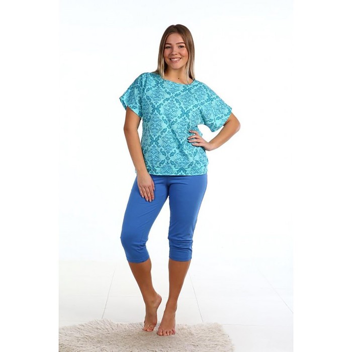 Комплект женский (футболка, бриджи) КК183 МИКС, р-р 60