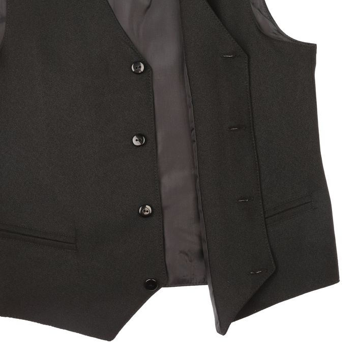 Жилет школьный для мальчика, рост 134 см, цвет чёрный