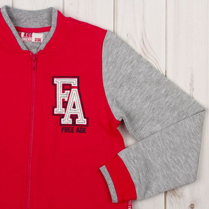 Джемпер (толстовка) для девочки, рост 110 см, цвет фуксия/светлый меланж