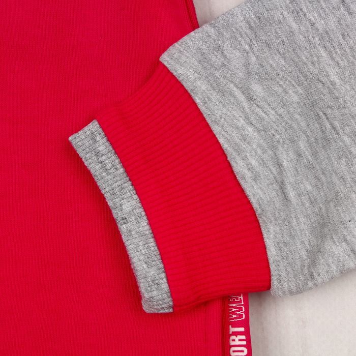 Джемпер (толстовка) для девочки, рост 110 см, цвет фуксия/светлый меланж