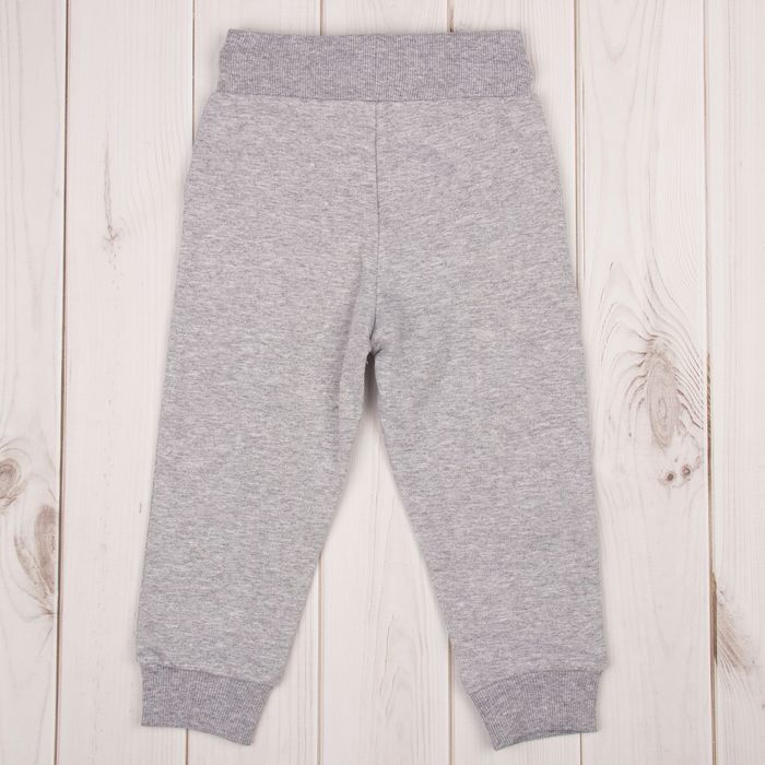 Брюки спортивные для девочки, рост 98 см, цвет серый меланж