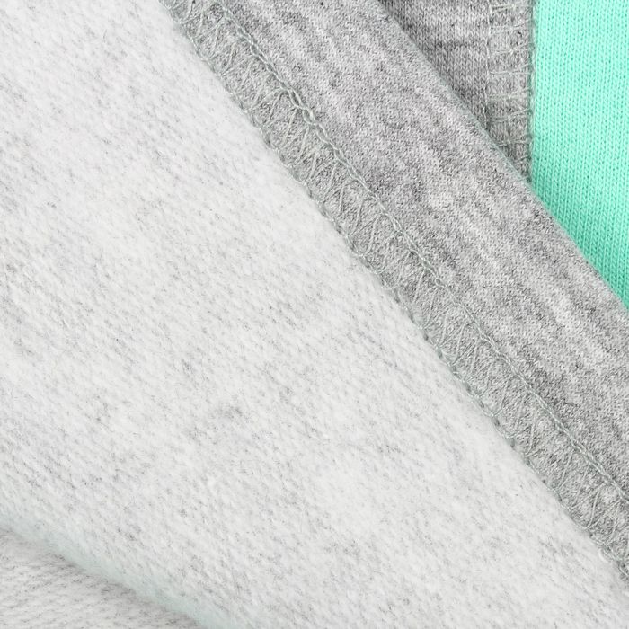 Джемпер (толстовка) для девочки, рост 104 см, цвет серый меланж/зелёный