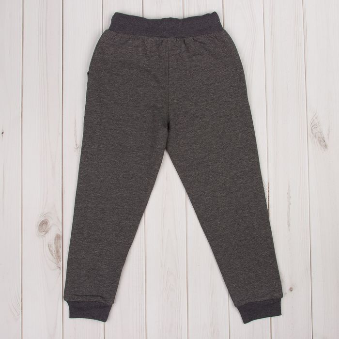 Брюки спортивные для девочки, рост 98 см, цвет серый меланж