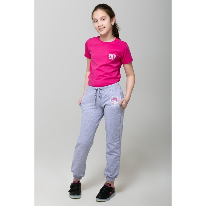 Футболка для девочки, цвет ярко-розовый ZG 02524-F-2, рост 146 см