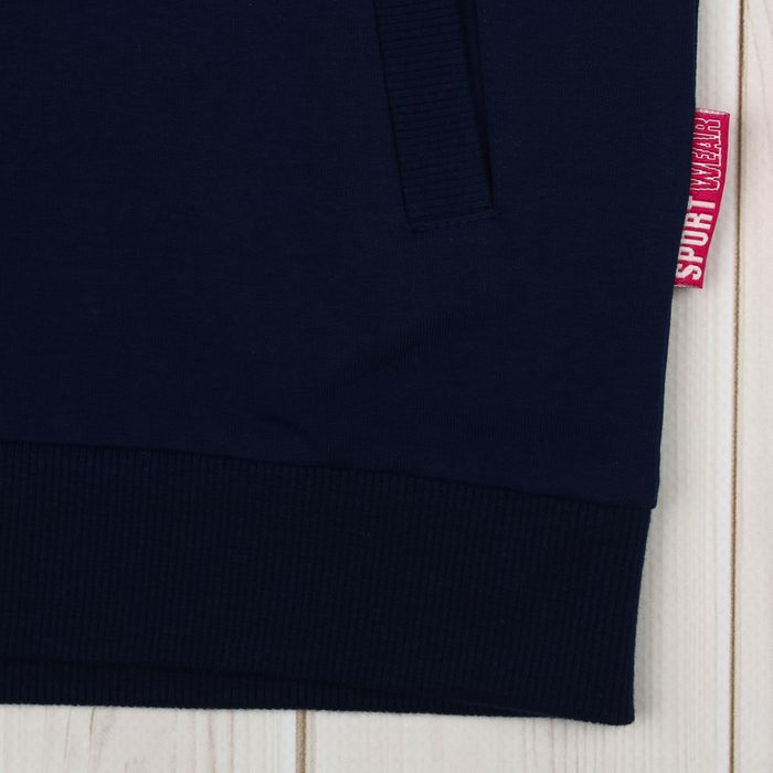 Джемпер (толстовка) для девочки, рост 146 см, цвет тёмно-синий