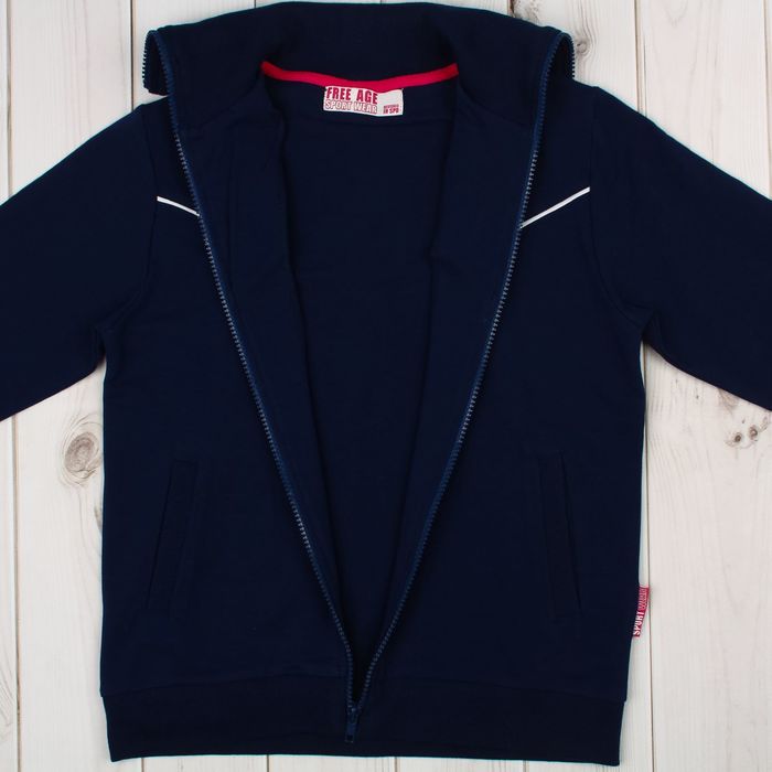 Джемпер (толстовка) для девочки, рост 146 см, цвет тёмно-синий