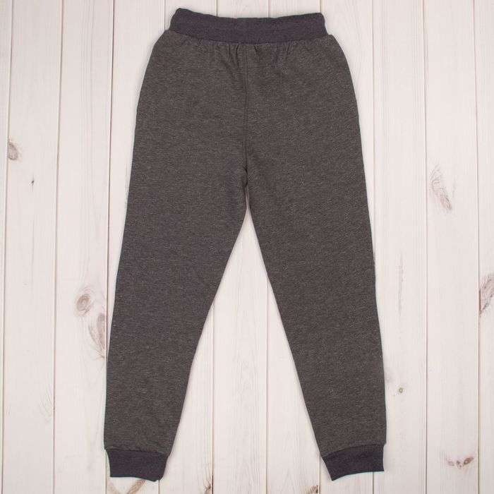 Брюки спортивные для девочки, рост 146 см, цвет темный меланж