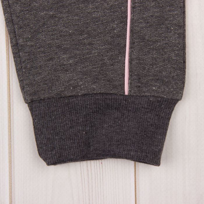 Брюки спортивные для девочки, рост 146 см, цвет темный меланж