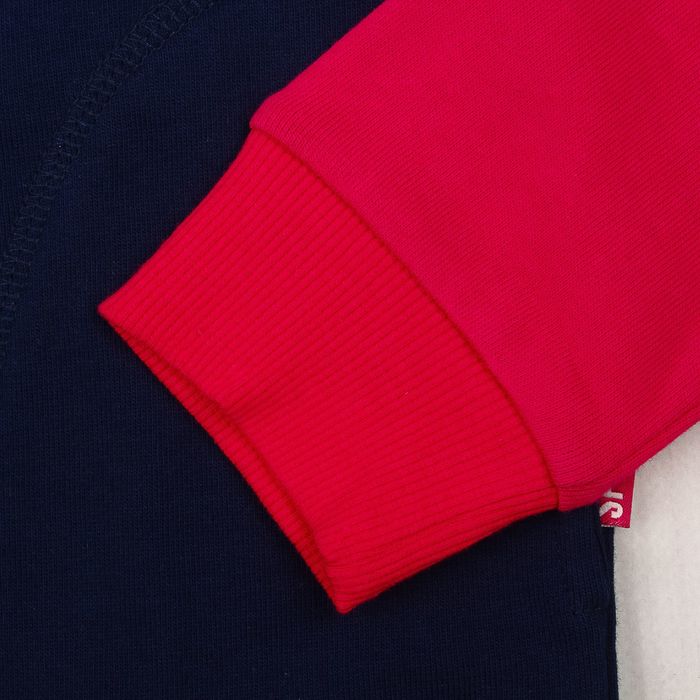 Джемпер (толстовка) для девочки, рост 98 см, цвет тёмно-синий/фуксия